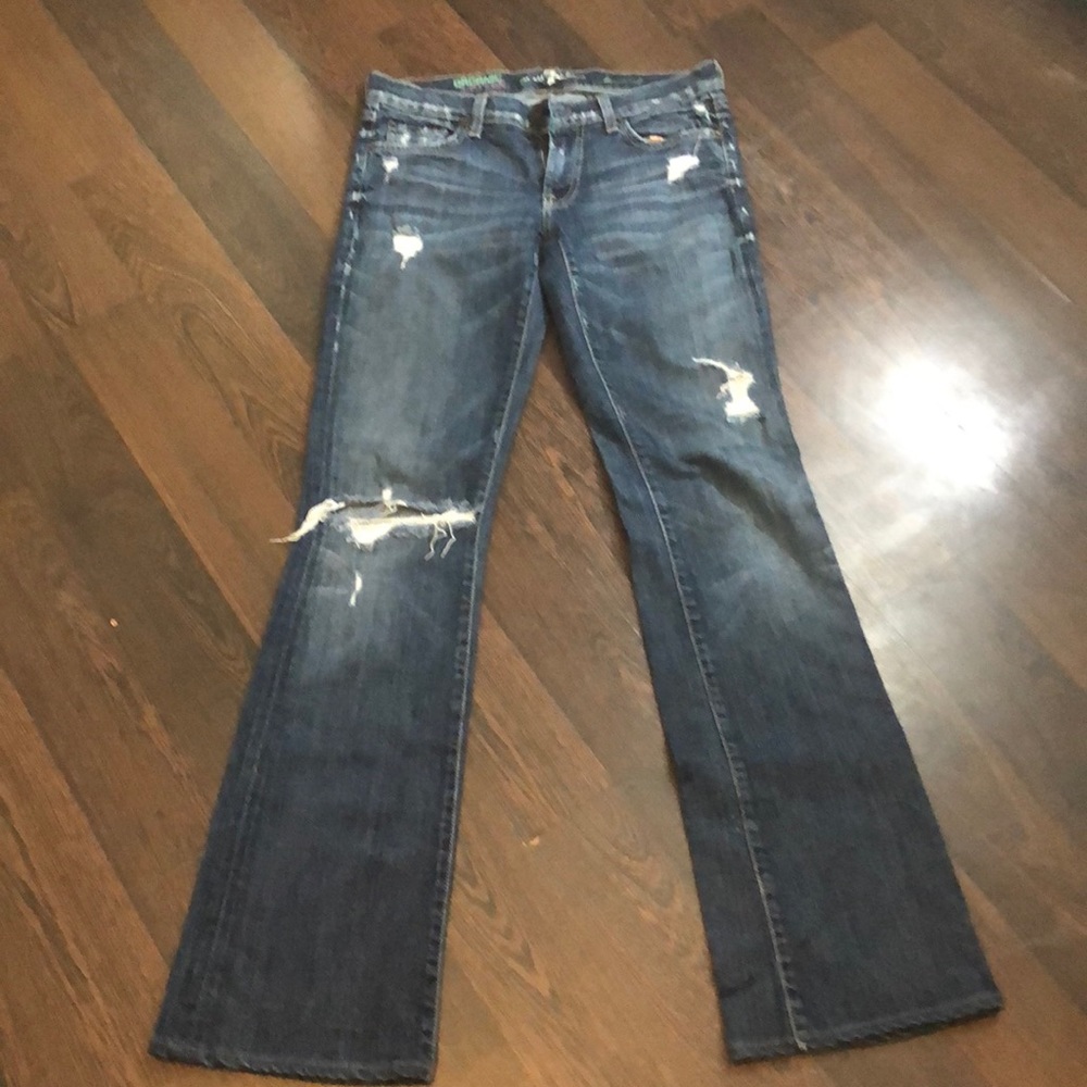Distressed jeans
